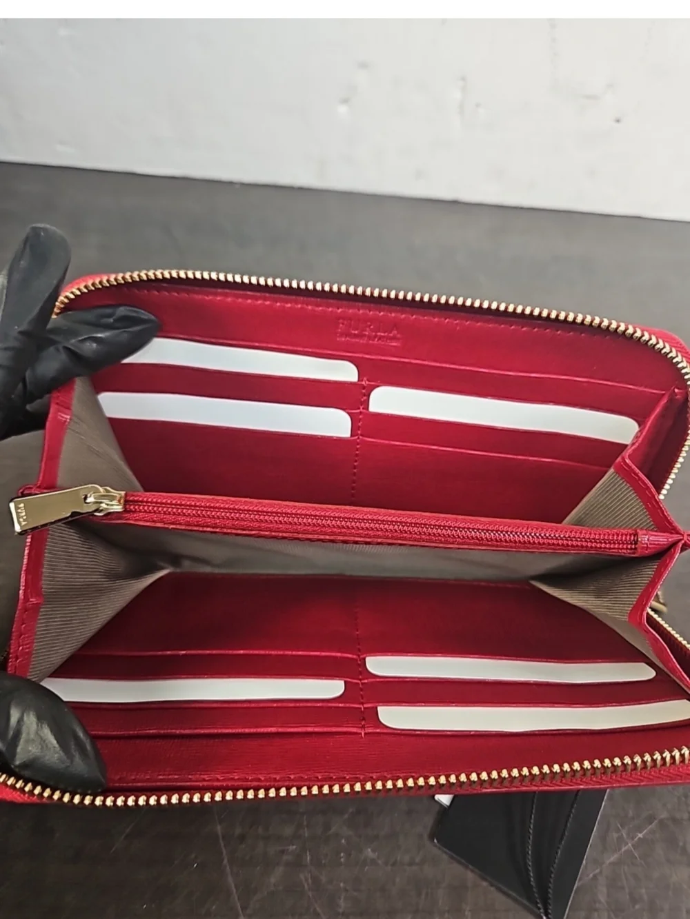 Furla Red Zip Wallet